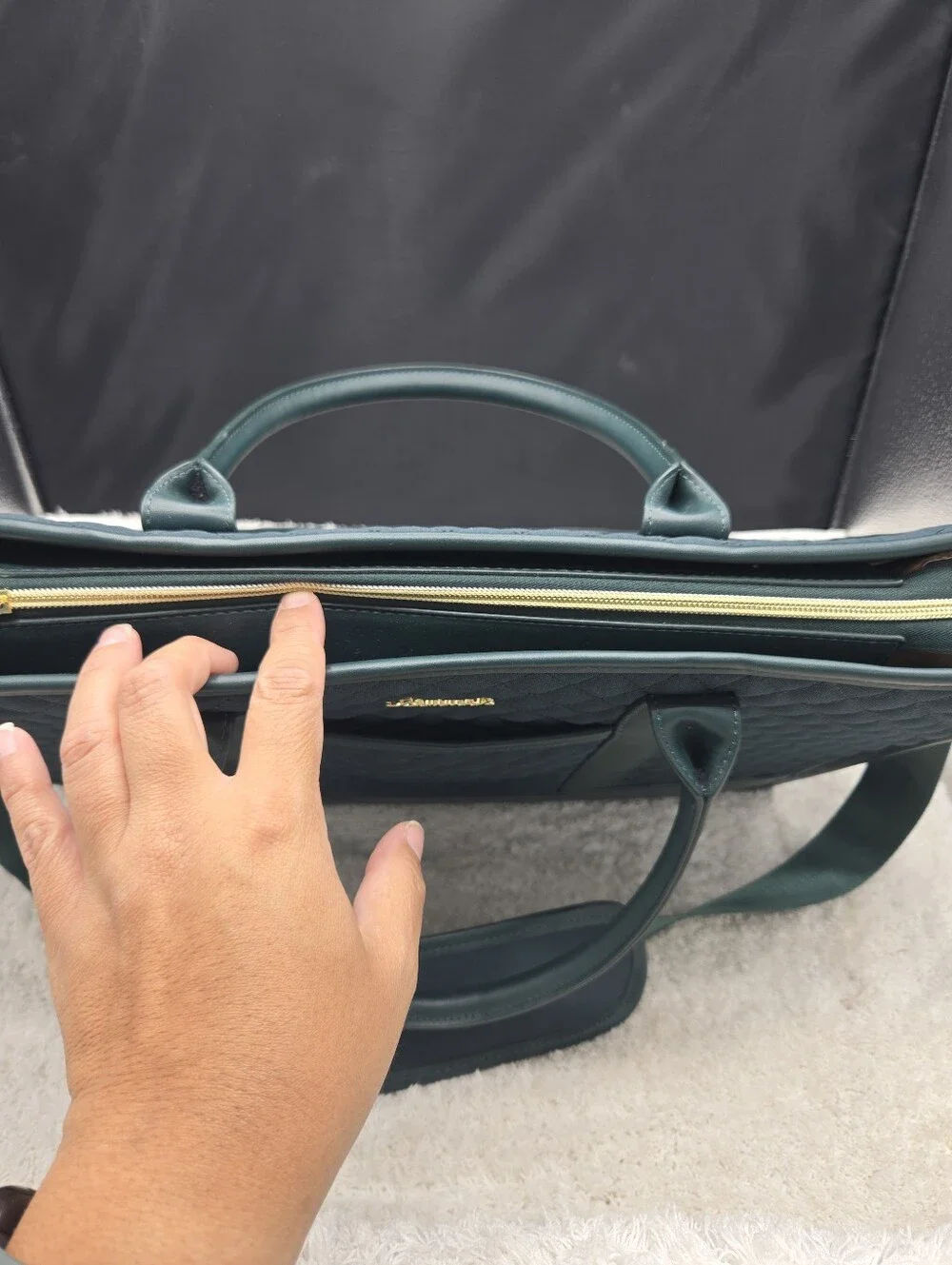Lovevook Women's Green Laptop Bag With Shoulder Strap